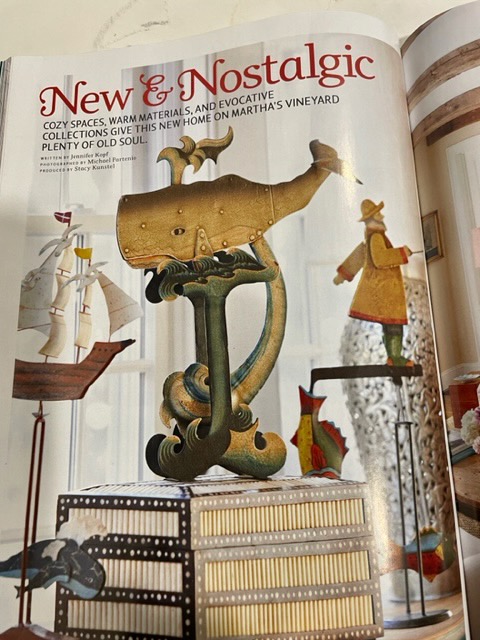 Country Homes Magazine with Whale Balancing Toy