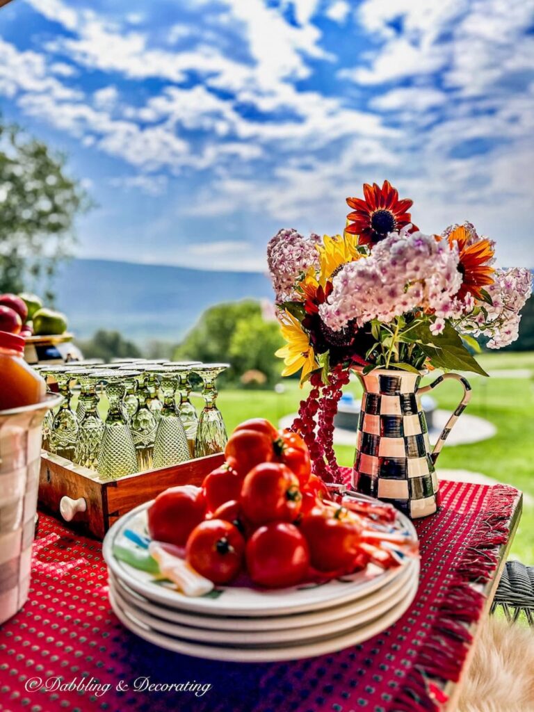 Bounties on fall Halloween grazing table.