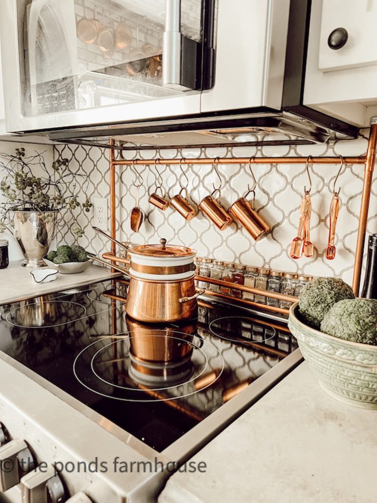 vintage copper in the kitchen