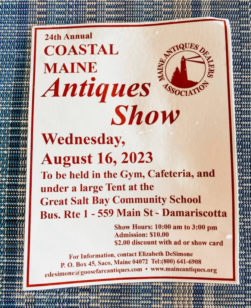 Damariscotta Maine Antique Show Flyier