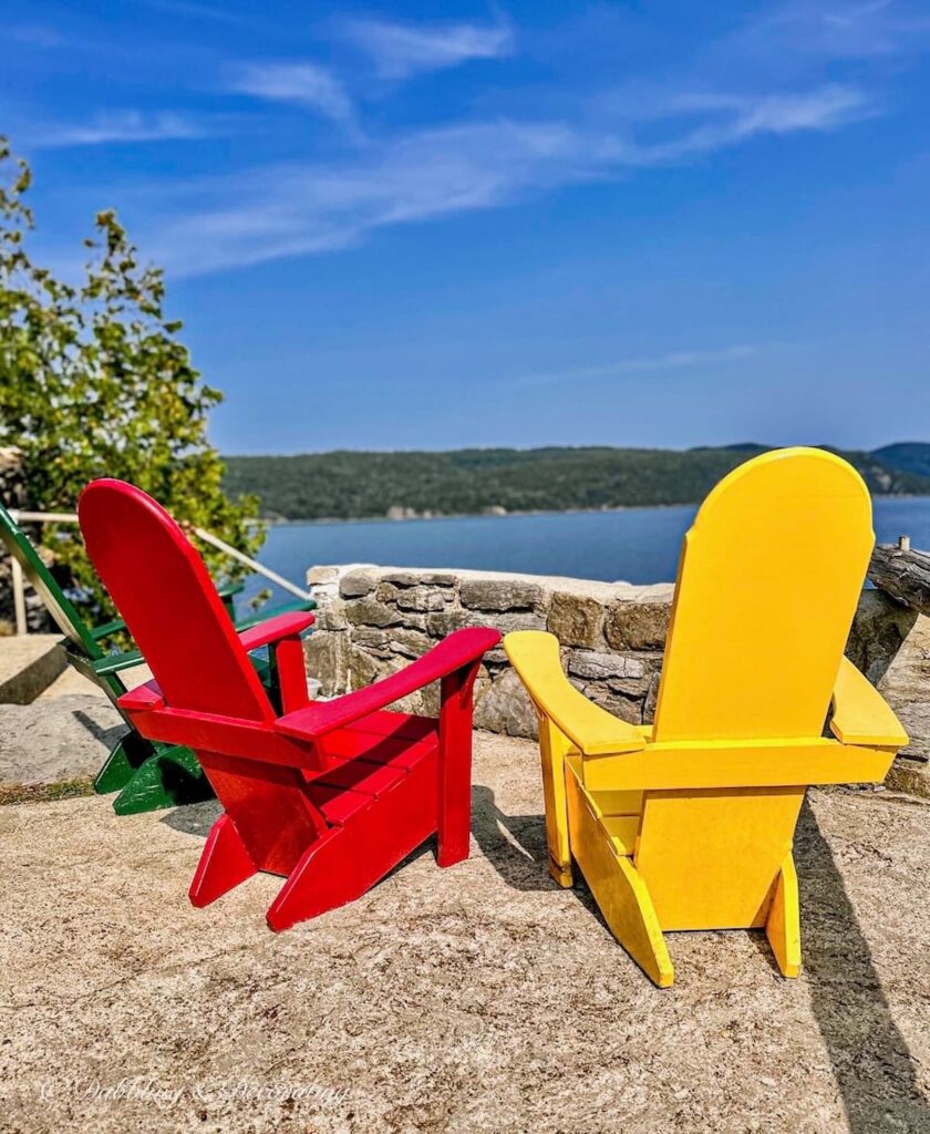 Adirondack Chairs overlooking Adirondack Mountains