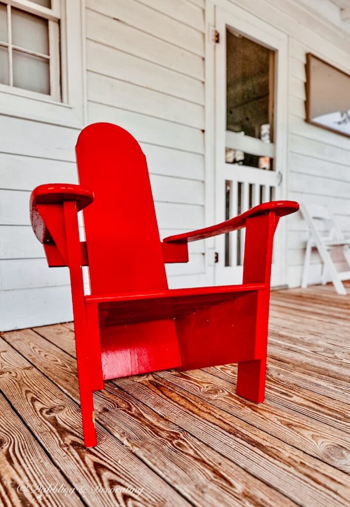 Red Leisure Line Adirondack Chairs