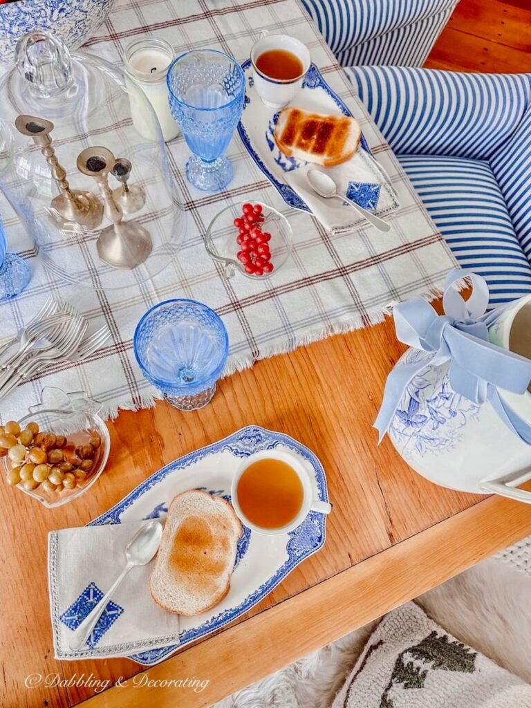 12 Table Topics with Thrifted Tea and Toast Fanfare