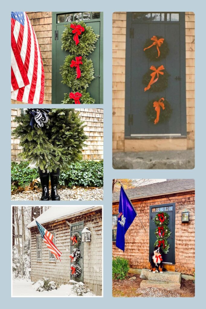 3 Wreath Christmas Tradition On A 1930s Front Door