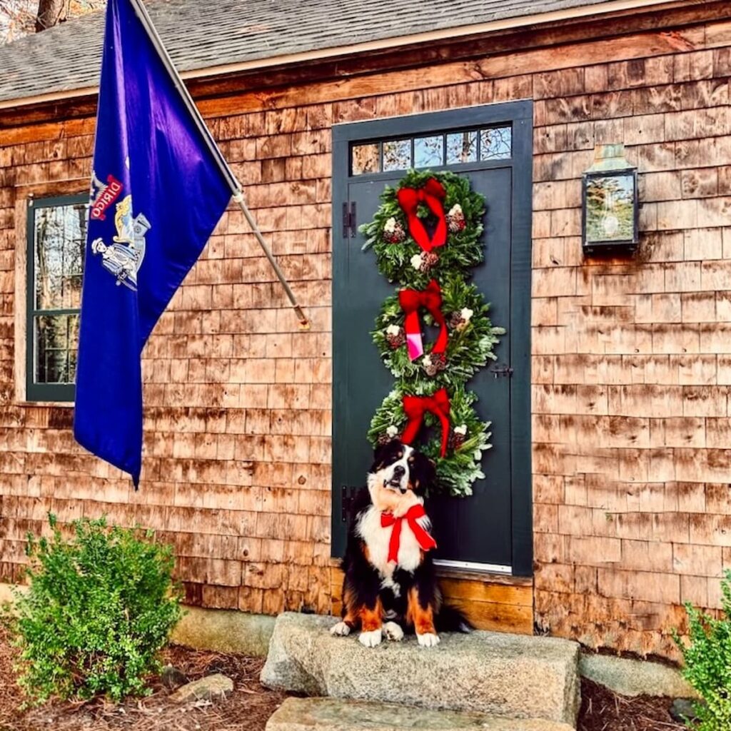 3 Wreath Christmas Tradition On A 1930s Front Door