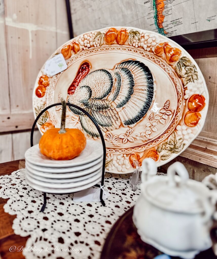 vintage turkey platter