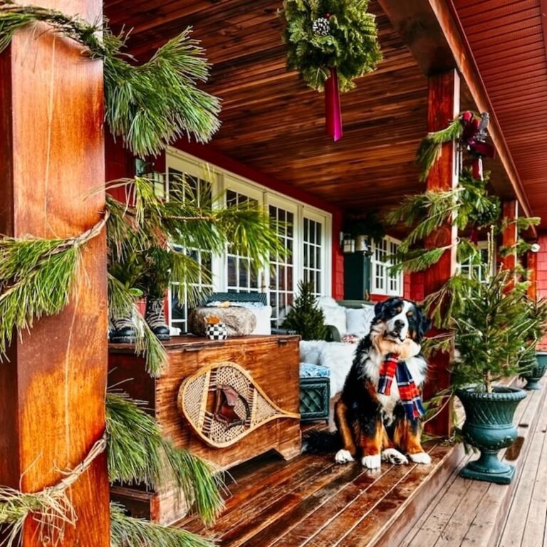Front Porch Holiday Decorating Ideas with Classic New England Charm