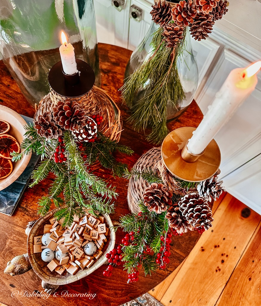 Cozy Christmas Corner with Candles