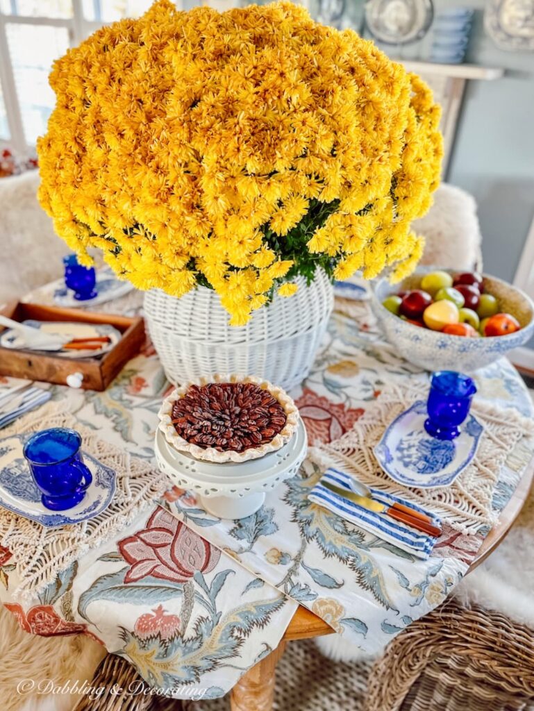 Yellow Mums Table Centerpiece