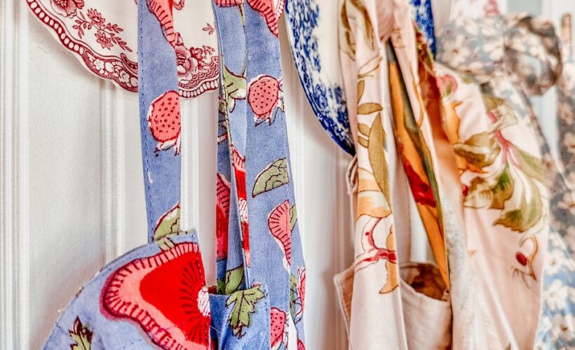 Hanging Vintage Kitchen Aprons