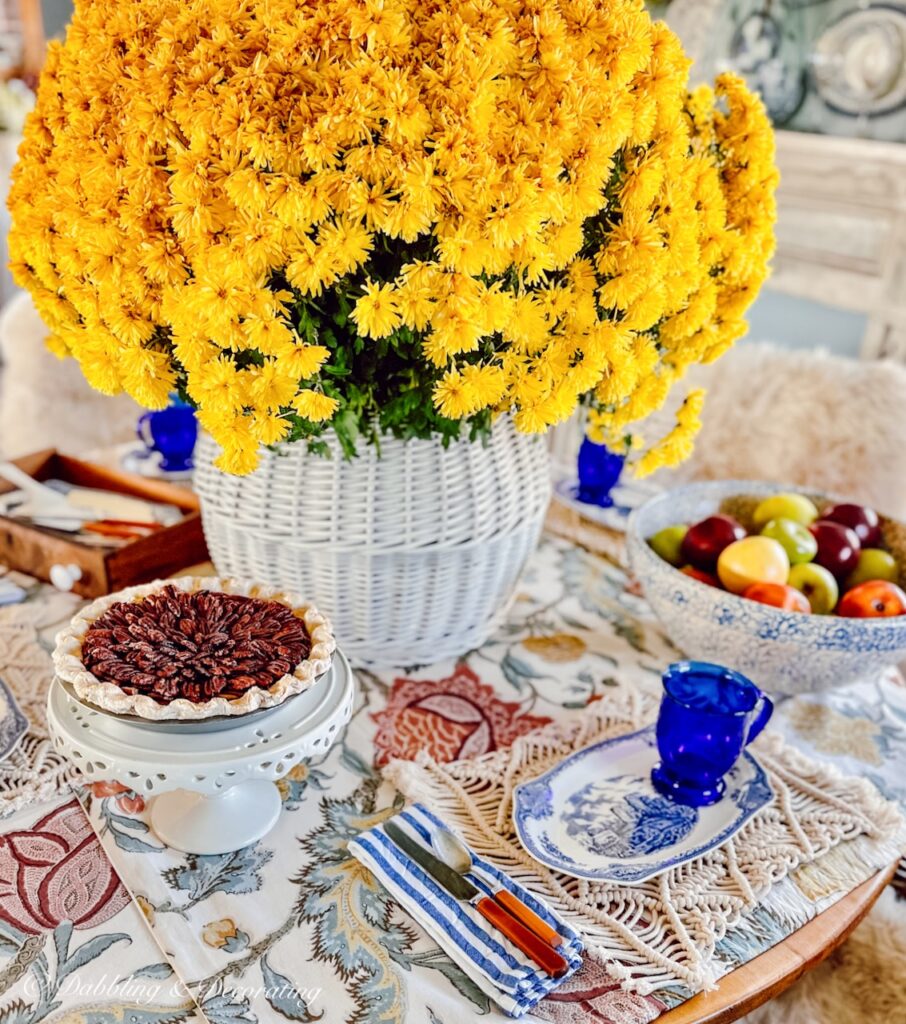 Yellow Mums Table Centerpiece