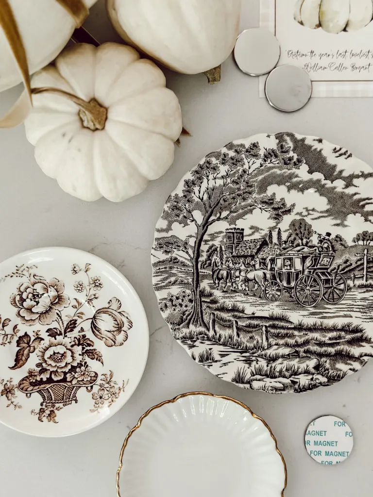 How to Make DIY Fridge Magnets With Vintage Plates