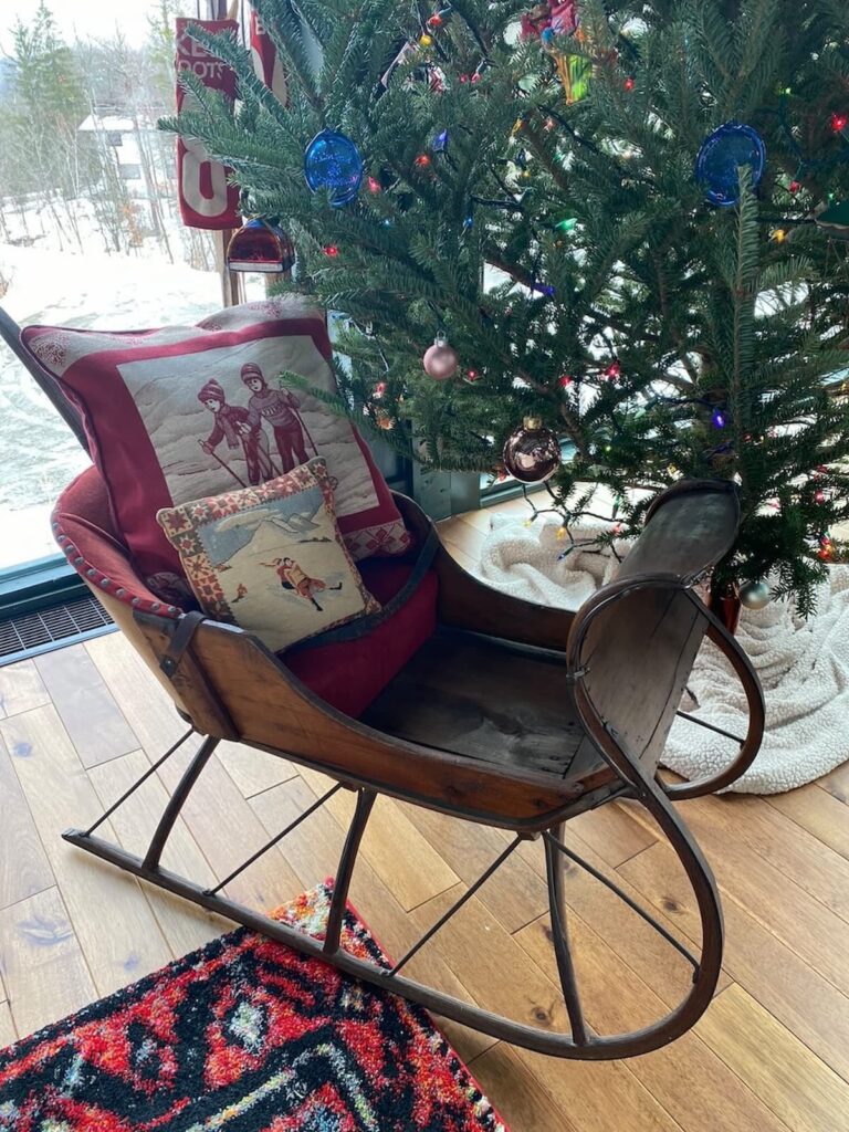 Vintage Red Christmas Sled