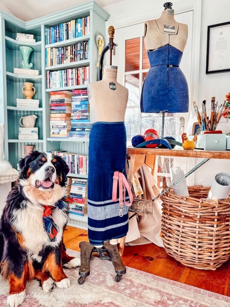 Vintage Finds:  Two Mannequins and Bernese Mountain Dog