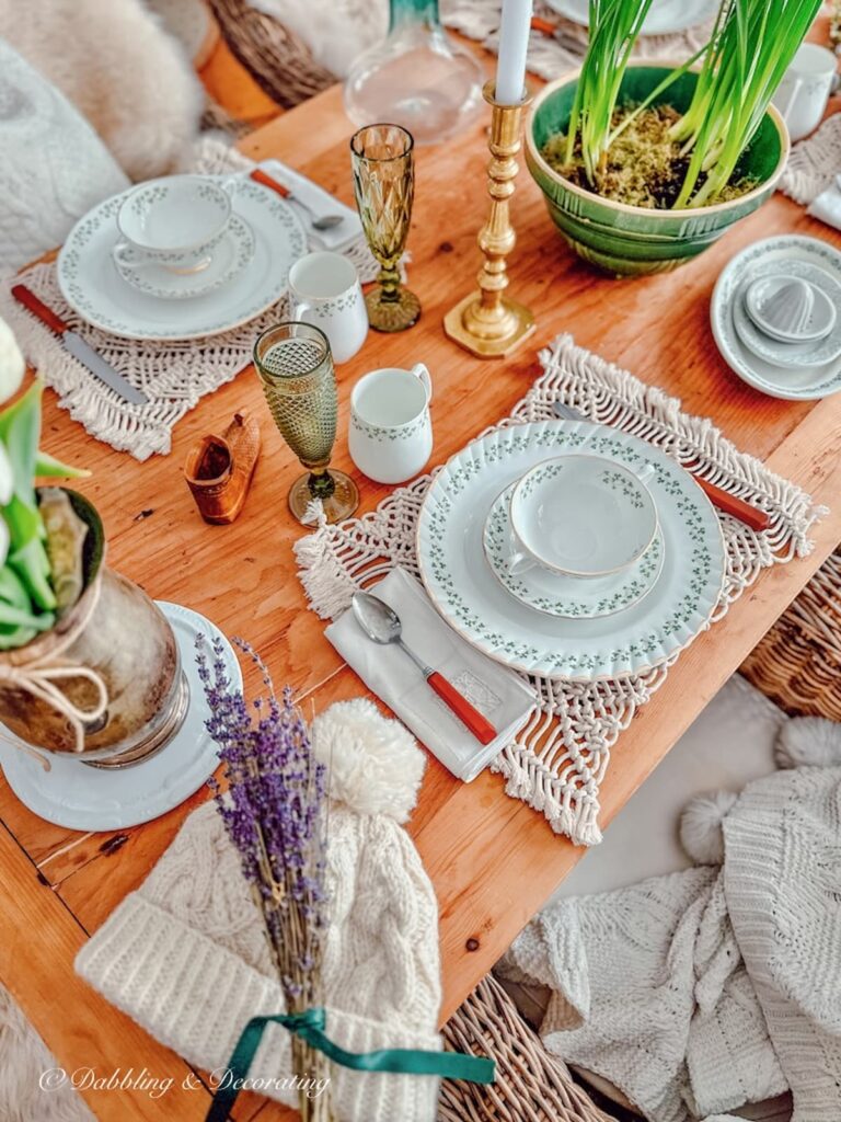 Royal Tara China Table Setting for Saint Patrick's Day