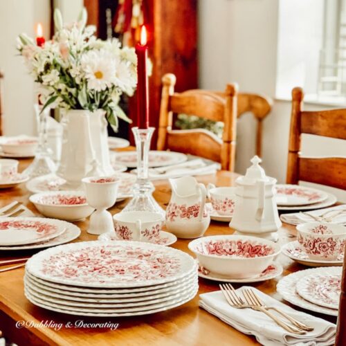 Vintage Pink Romantic Table Setting Dabbling & Decorating