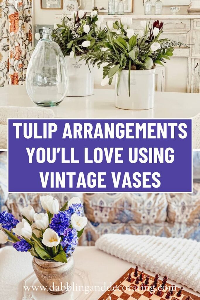 Tulip Arrangements You’ll Love Using Vintage Vases