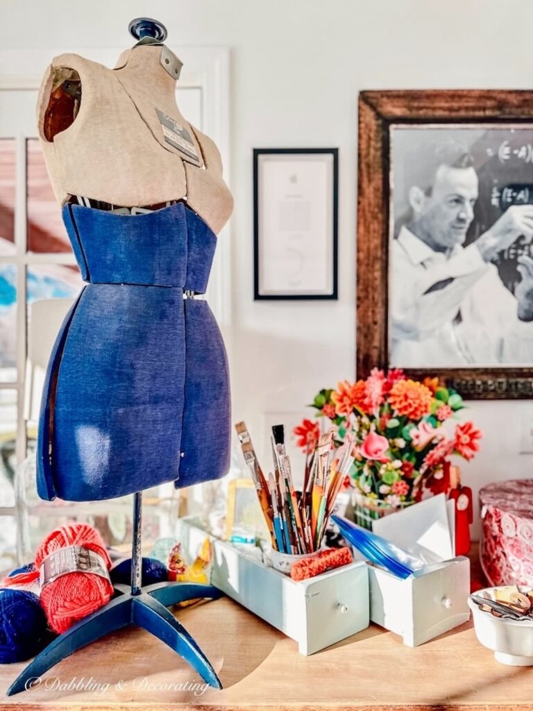 Vintage Find: Mannequin on Craft Table