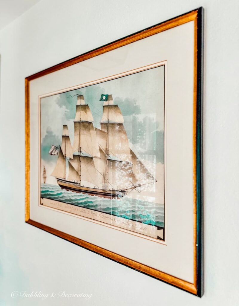 Vintage Find:  The Trent Ship Framed Watercolor