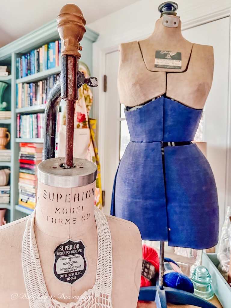 Two Vintage Dress Form Mannequins