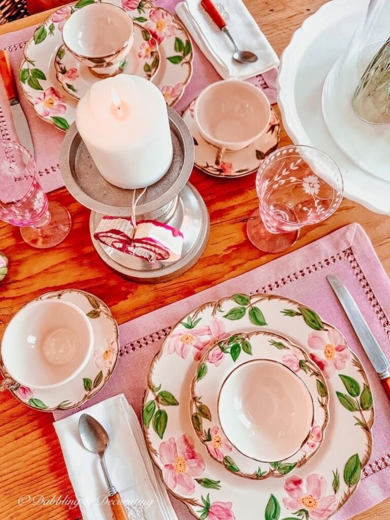 Pink and Green Galentine's Day Table Top