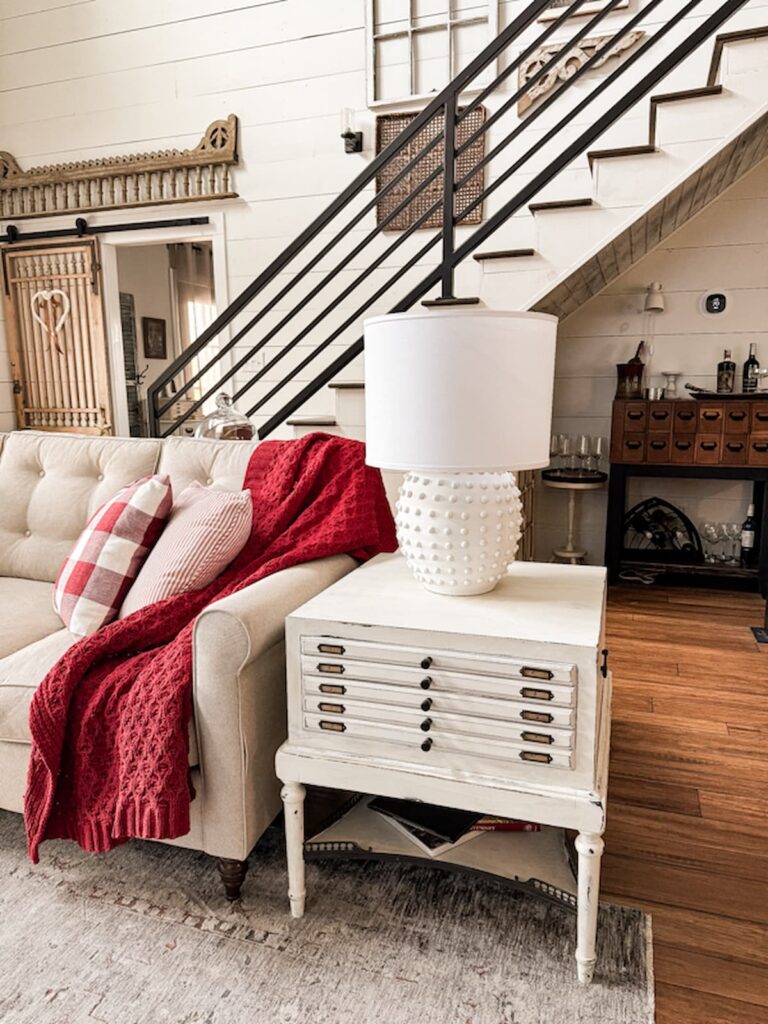 Textured Lamp in Living Room