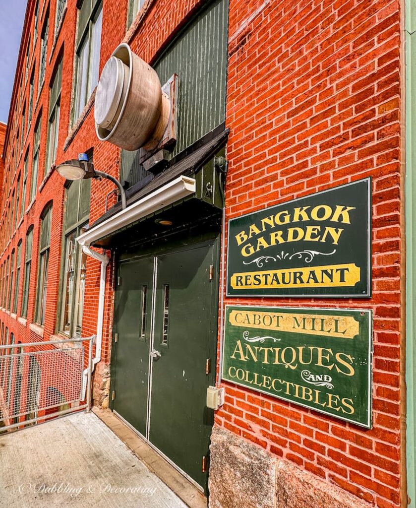 Cabot Mills Antiques Brick Building, Brunswick, Maine