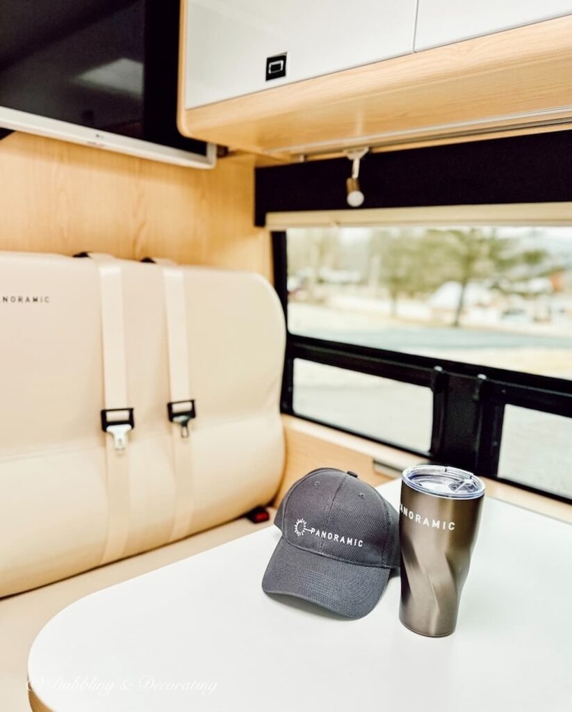 Panoramic RV with Hat and Mug Logo