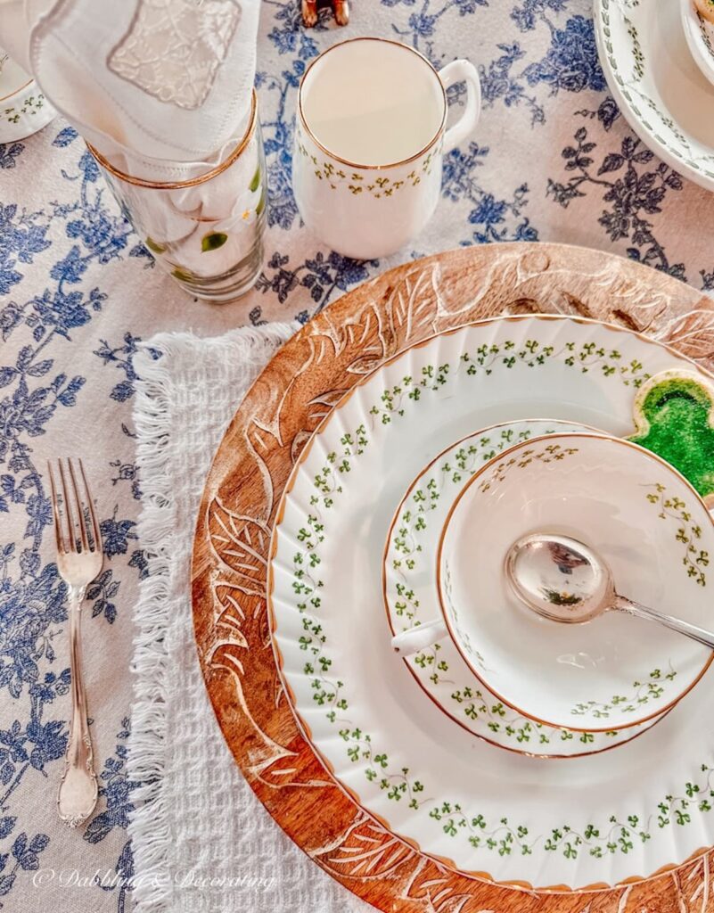 St. Patrick's Day Tablescape Place Setting