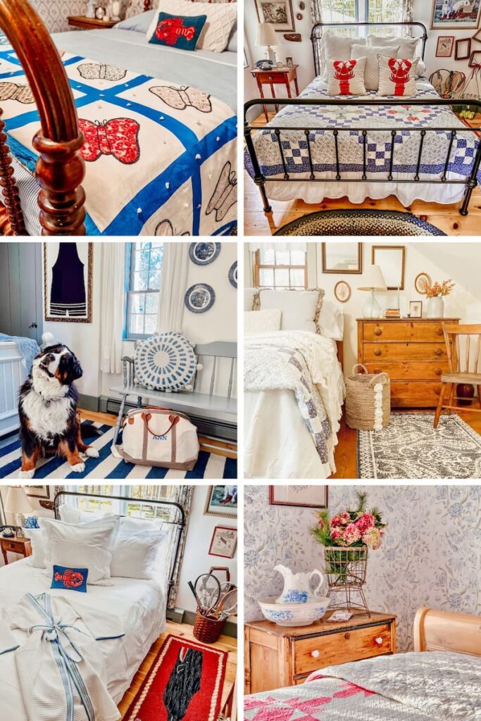 Vintage Bedroom Ideas, A Cozy Decorating Guide from Attics to Antiques photo collage.