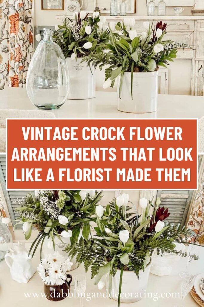 Vintage Crock Flower Arrangements That Look Like a Florist Made Them