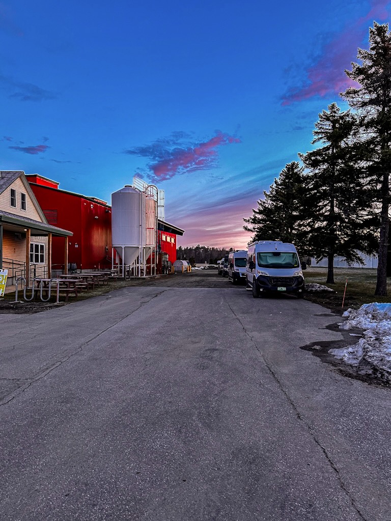 Rock Art Brewery Vermont with RV's Boondocking