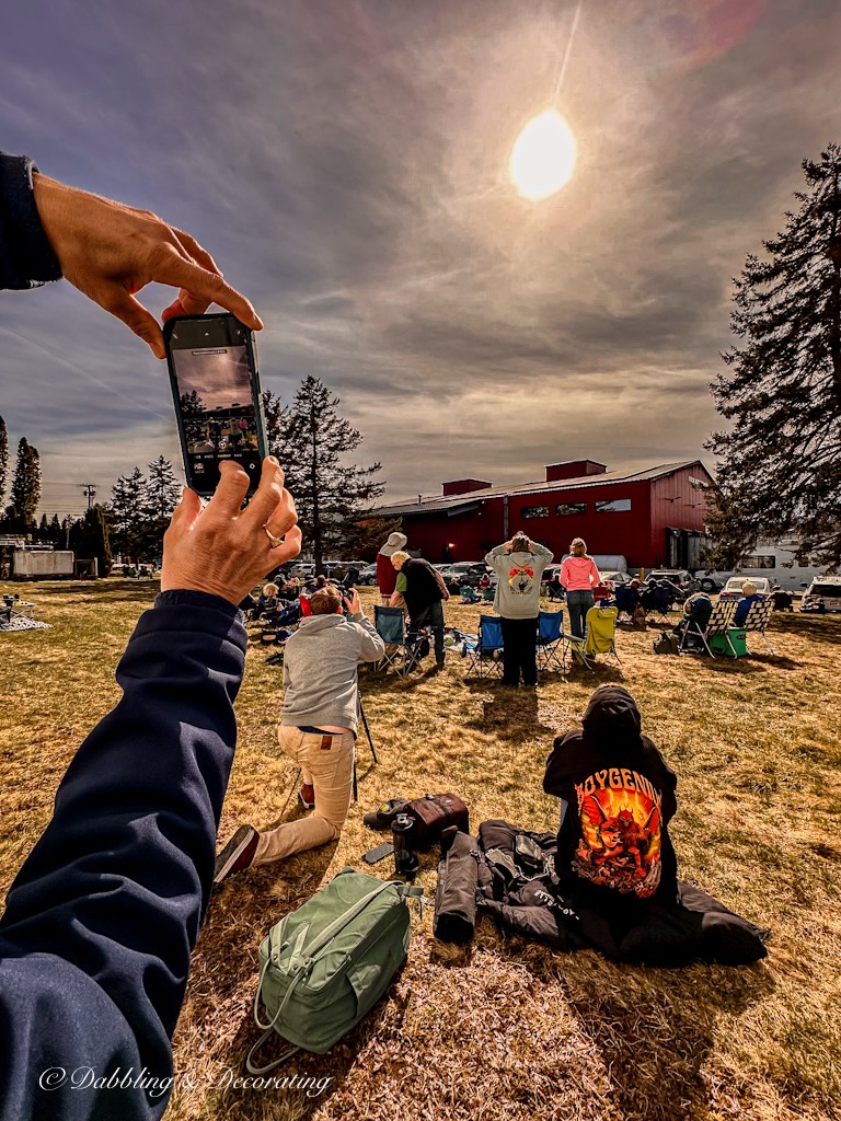 Photographing the landscape of eclipse 2024 Vermont.