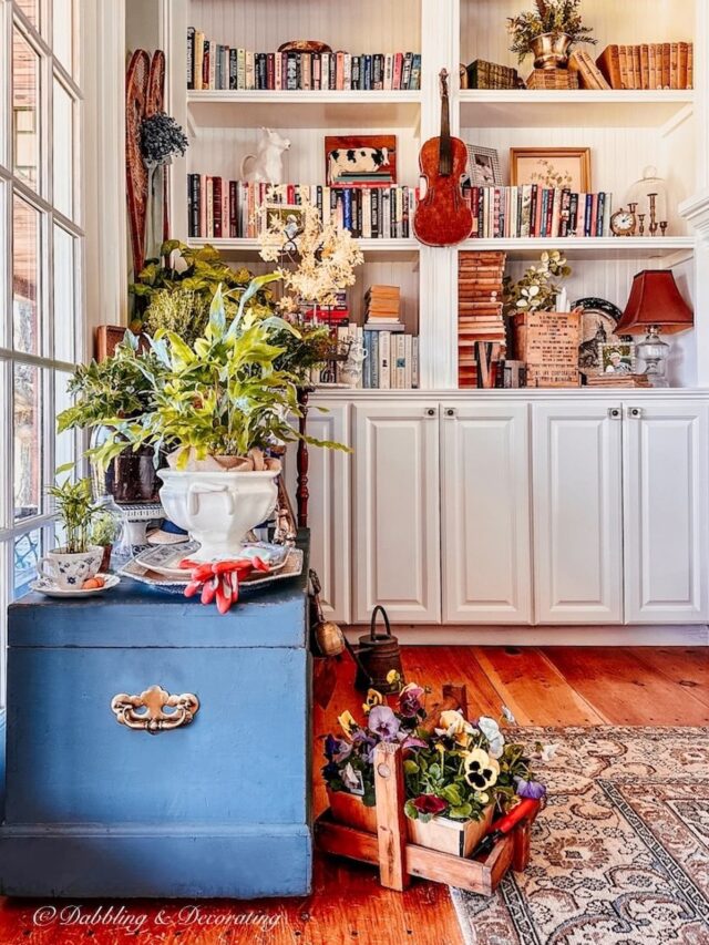 Unique Book Nook Plant Decor Ideas for Spring