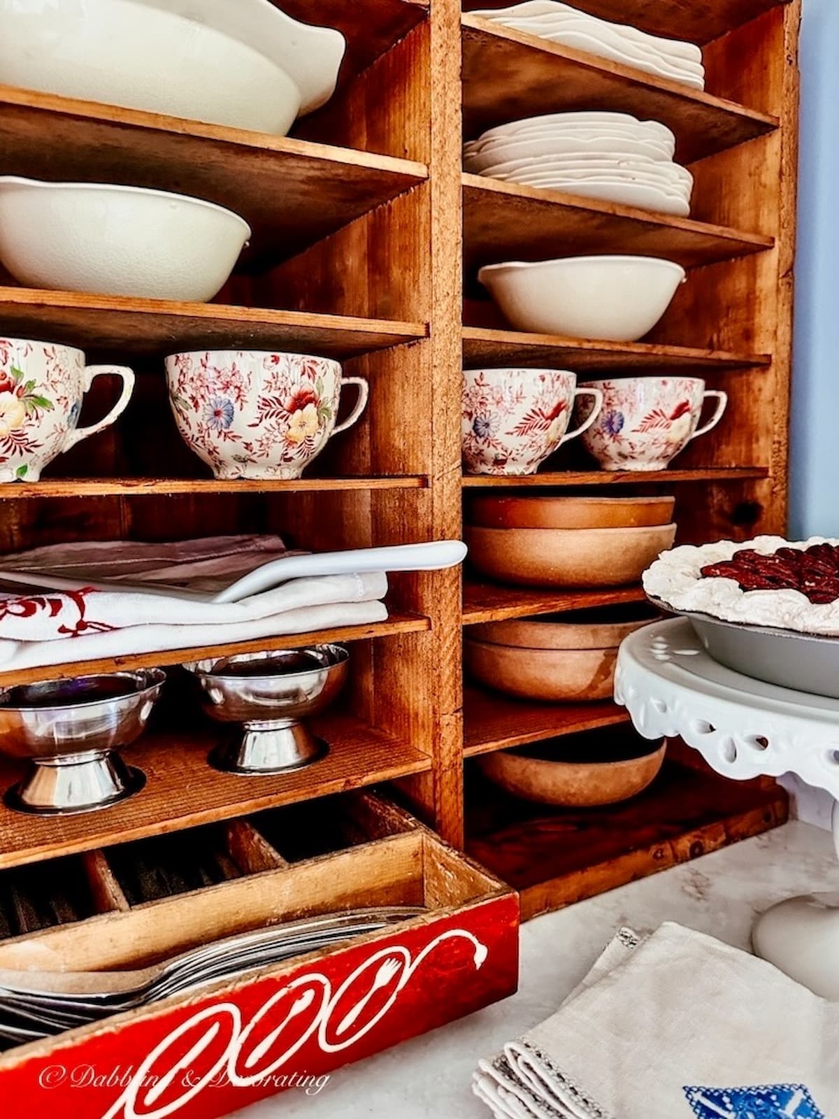 Vintage Pie Safe Cabinet Decorating Ideas Inspired by Table Talk Pies