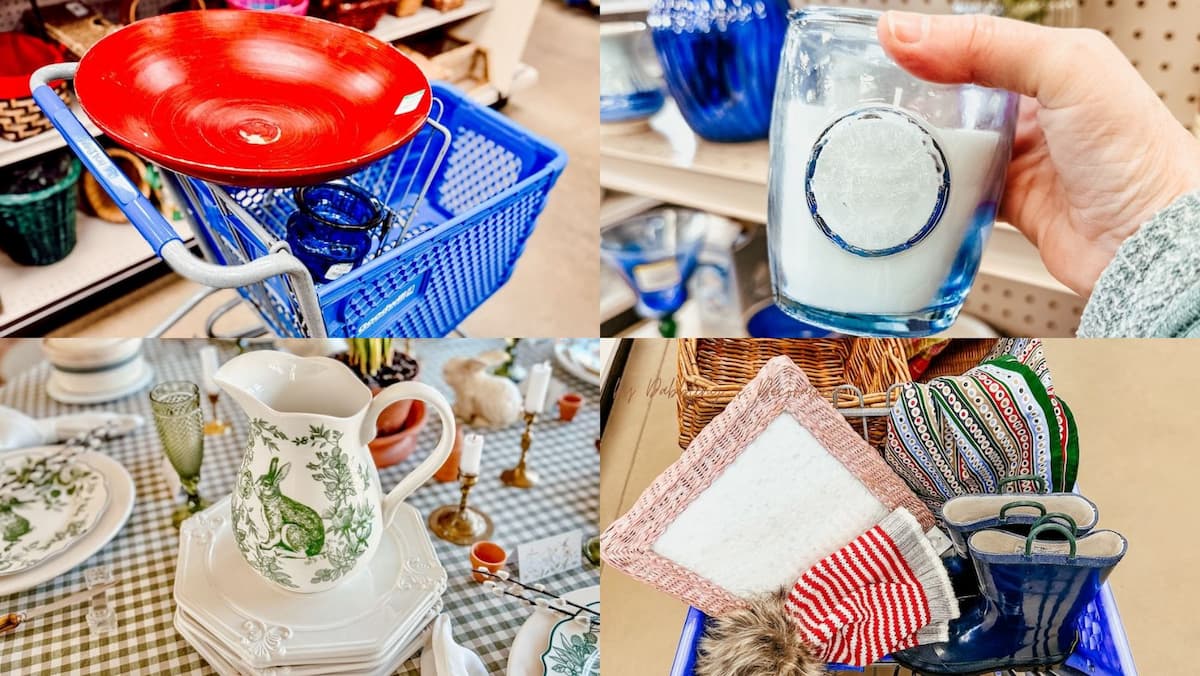 Spring Home Decor with Thrifted Finds from goodwill Northern New England photo collage
