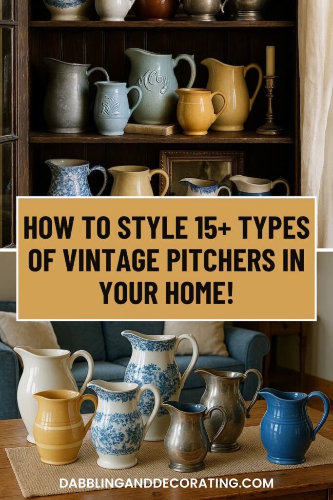 How to Style 15+ Types of Vintage Pitchers in Your Home!