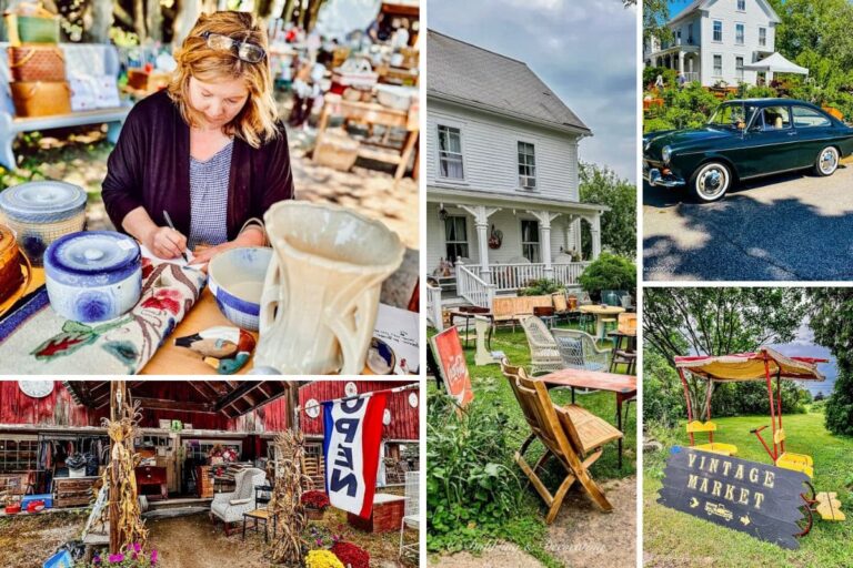 Vintage and Thrift Shopping Adventures Across New England collage.