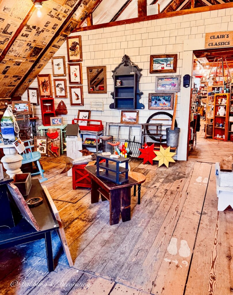 Inside antique store in Nova Scotia.