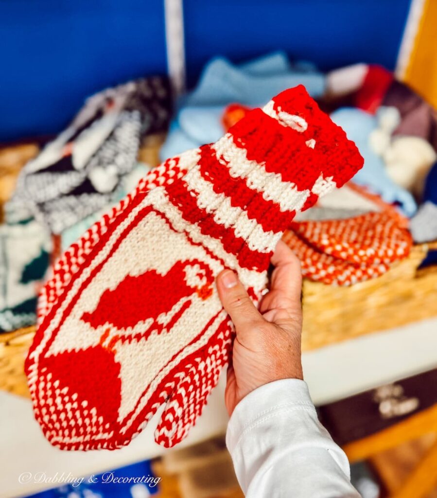 Handmade Puffin Mittens.