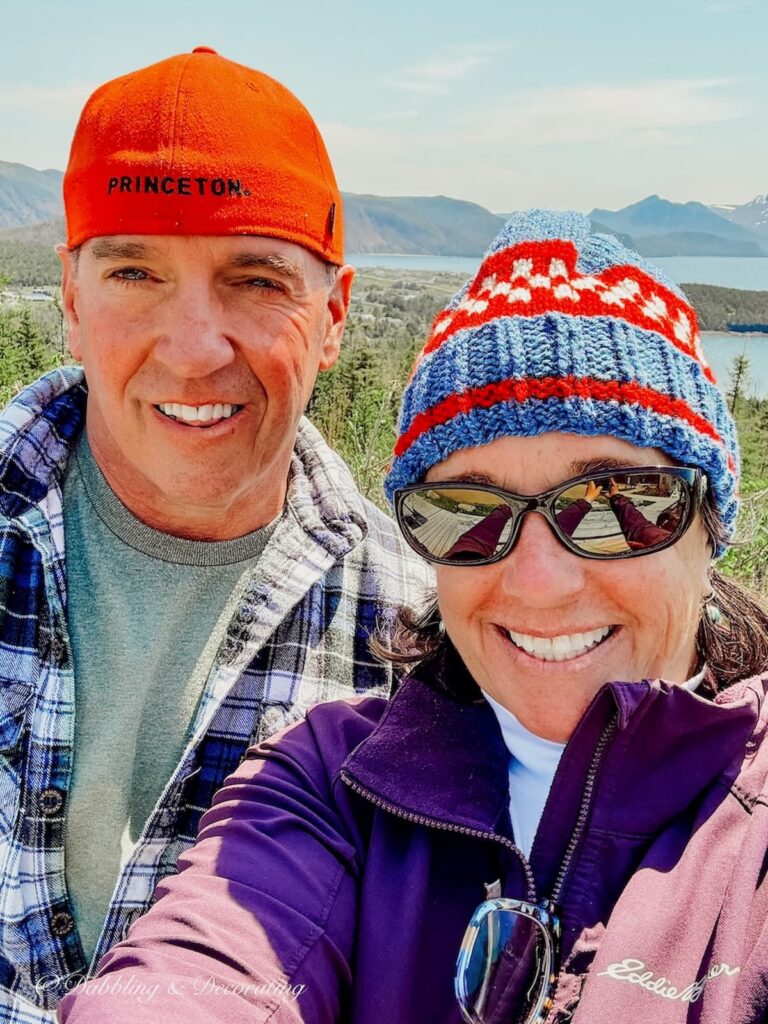 Man and woman with knitted hat in Newfoundland outdoors.