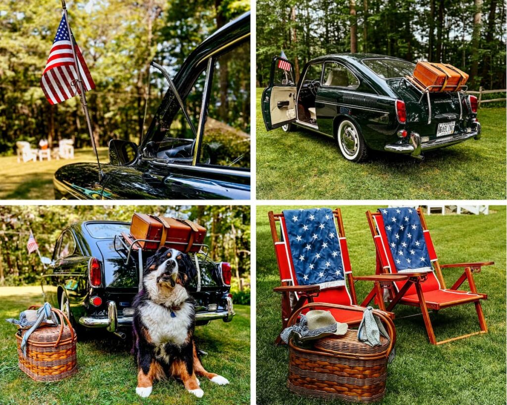 4th of July Patriotic Vintage Car Styling Ideas Red, White & Vroom