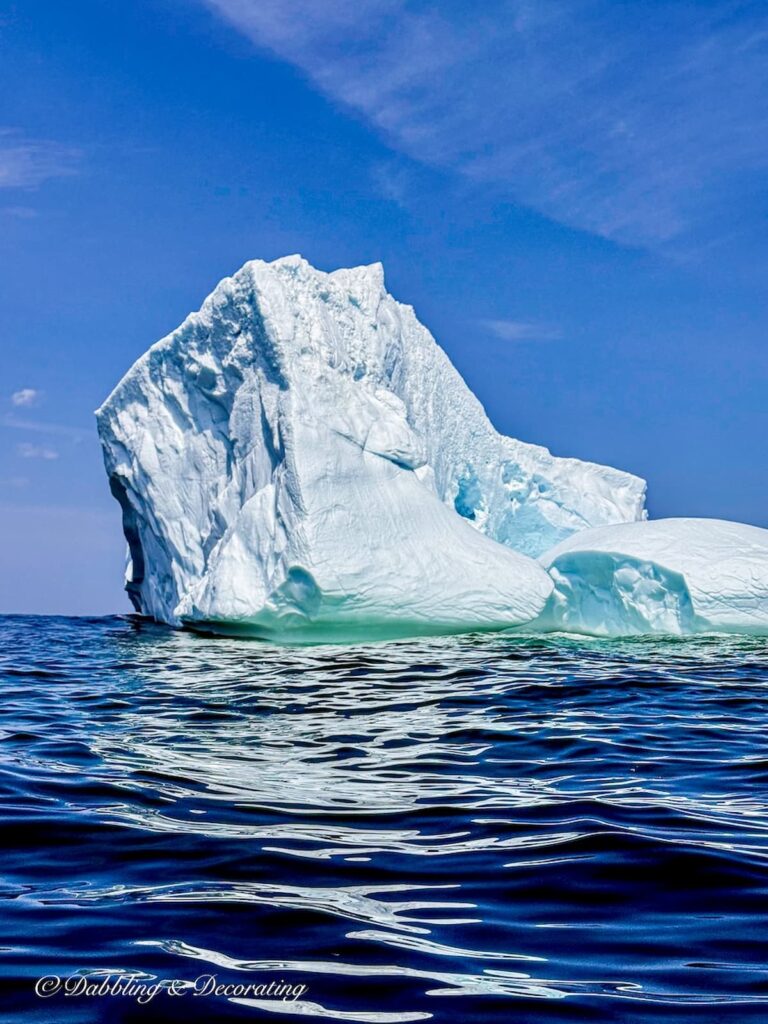 Large iceberg in the Atlantic ocean in Newfoundland.