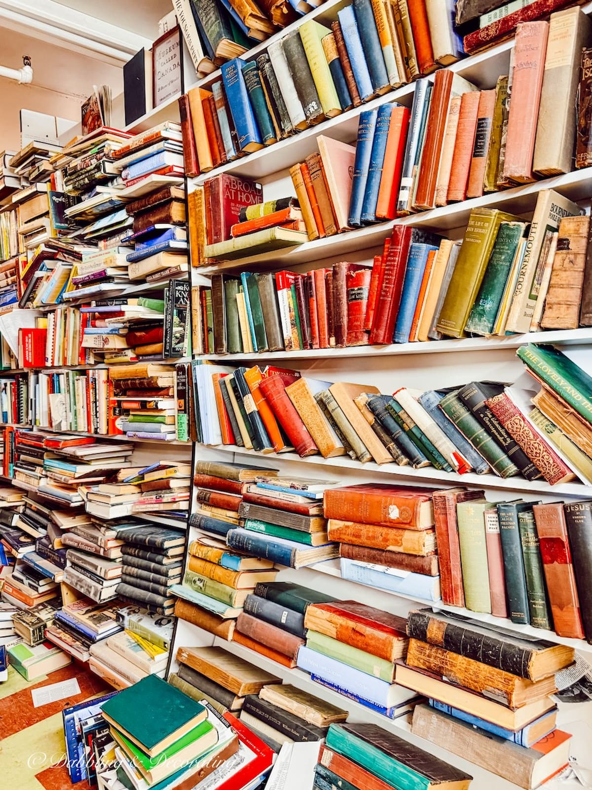 A vintage book collection at the Antique Emporium in Corner Brook Newfoundland.