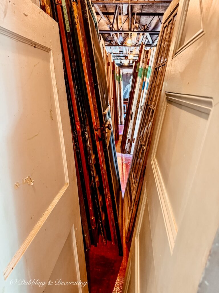 Close up of old vintage doors for old homes.