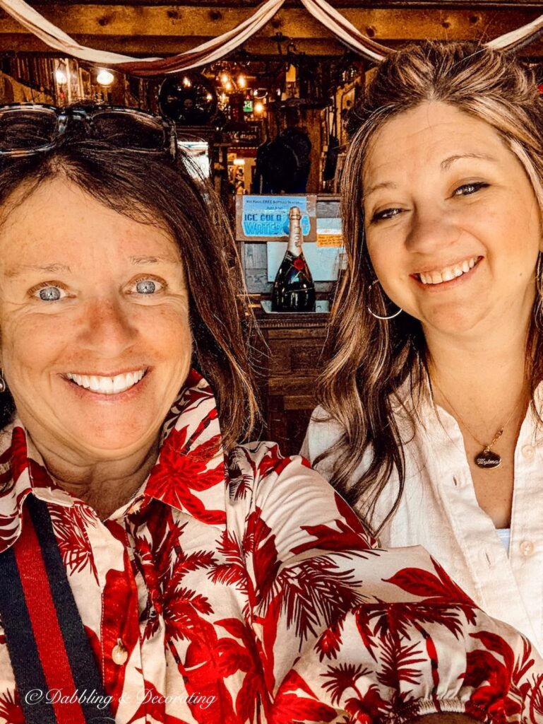 Two women at Wolfeboro Antiques in Wolfeboro, New Hampshire.