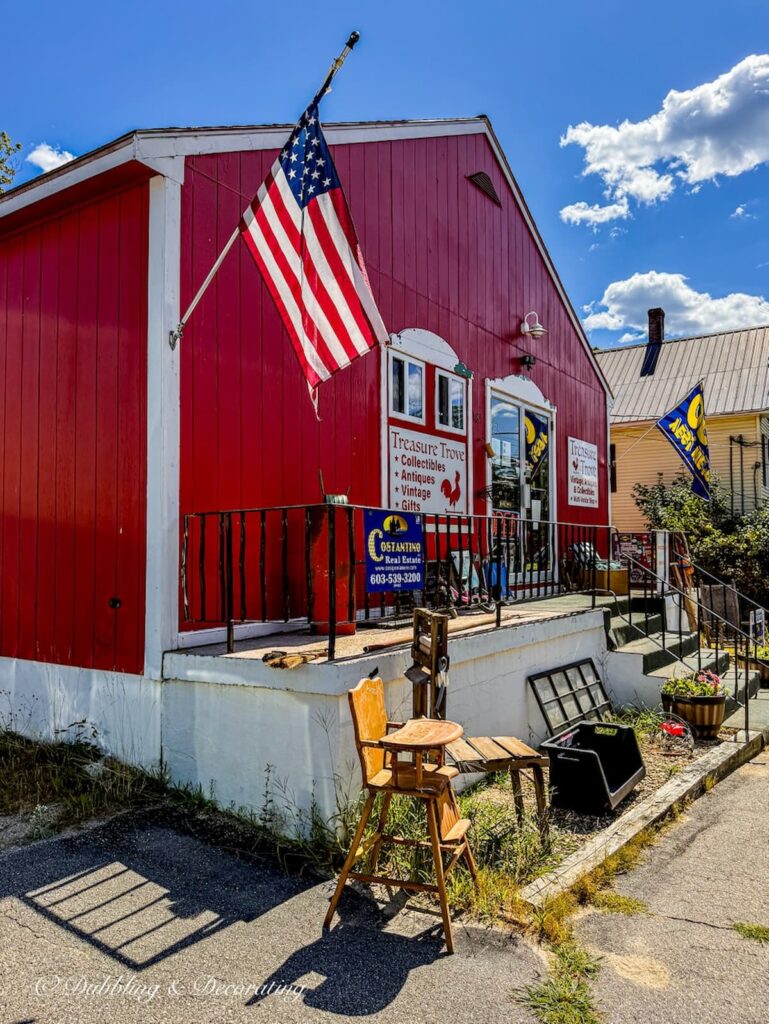 Treasure Trove Antiques in East Waitsfied, New Hampshire on New Hampshire’s Antique Trail.