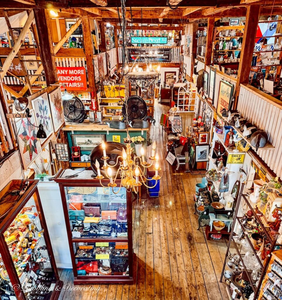 Inside Wolfeboro Antiques on New Hampshire's Antique Alley.