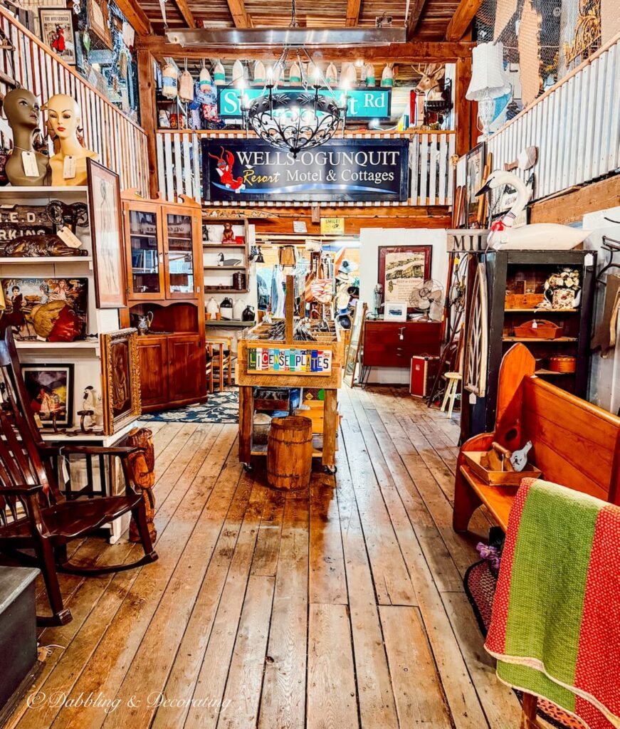 Inside Wolfeboro Antiques on New Hampshire's Antique Alley.