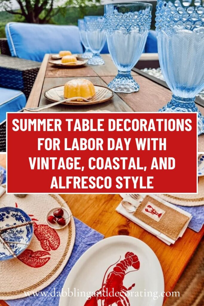 Summer Table Decorations for Labor Day with Vintage, Coastal, and Alfresco Style